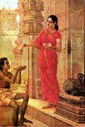 Raja Ravi Varma Lady Giving Alms china oil painting artist